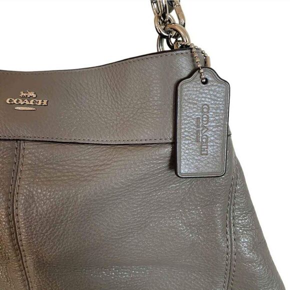 COACH Designer Lexy Gray shoulder bag purse handbag - Picture 4 of 9